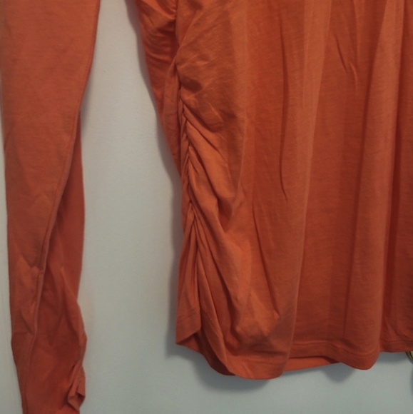 Micheal Kors Gold Studded Logo Long Sleeve Tee Size Medium Sangria (orange) - Picture 6 of 11